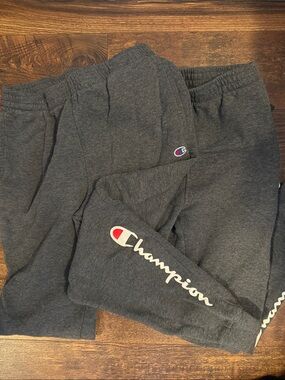 2 pack- Champion Kids Gray Logo Sweatpants - Dark Gray